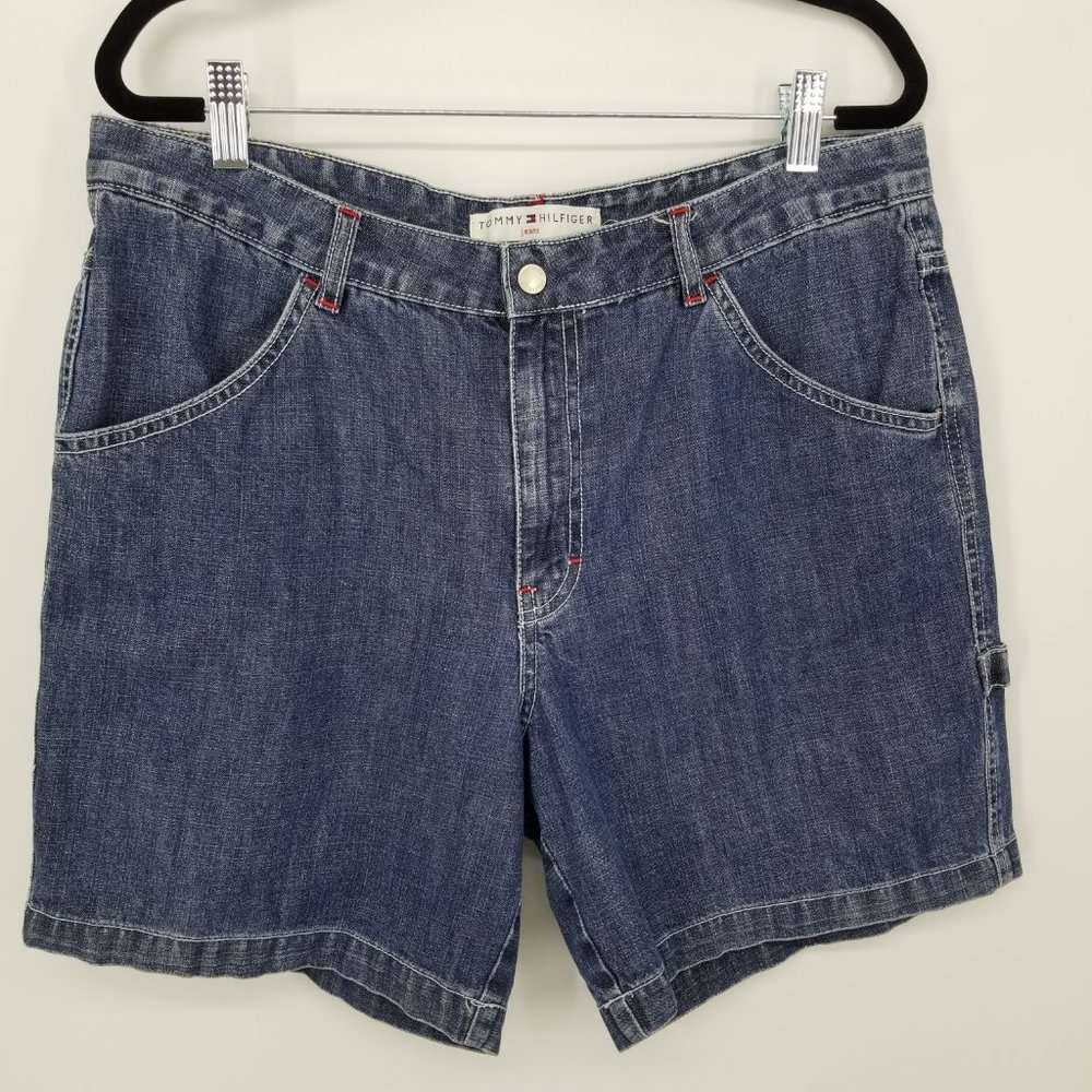 Vintage Tommy Hilfiger Denim Carpenter Womens Jean Shorts 8